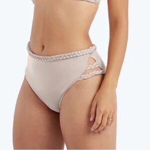 Summersalt The Braided High Leg High Rise Bikini Bottom Size 6 NEW!